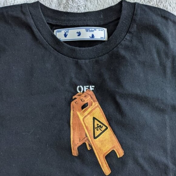 OFF WHITE - Black Graphic, Pascal Skeleton Long Sleeve T-Shirt (Brand New) - Picture 4 of 5